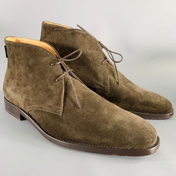 PS by PAUL SMITH Size 11 Arni Dark Brown Suede Lace-Up Boots - Picture 1 of 11